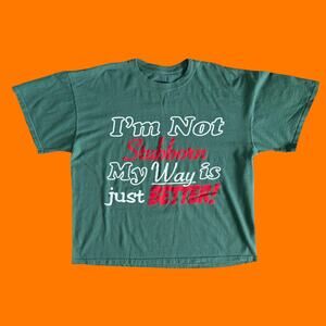 00's vintage green logo y2k unisex t-shirt XL